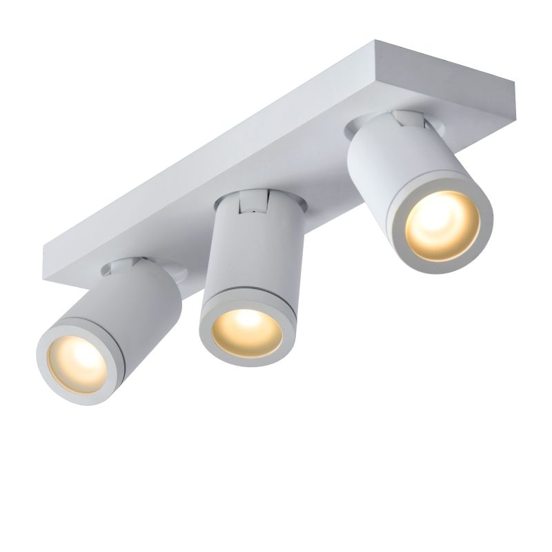 Lucide TAYLOR - Stropné bodové svietidlo Kúpeľňa - LED Dim to warm - GU10 - 3x5W 2200K/3000K - IP44 - White